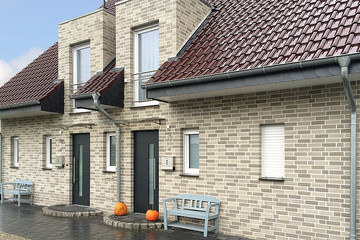 Domy jednorodzinne z cegły Yukon szarej